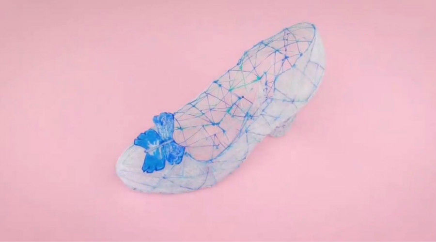 3D打印笔DIY水晶公主鞋，太美了！
